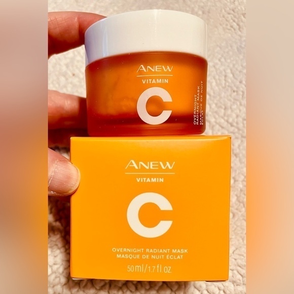 🍊 QTY 2 RADIANT MASK Overnight Full Size Avon Anew Antioxidant Boost Radiance - Picture 3 of 7